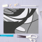 白黒シェイプアート 薄葉紙 (クラフト)