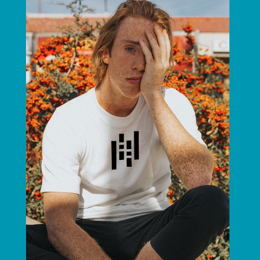 白黒シェイプカスタマイズ可能なフェスティバルシャツ Tシャツ