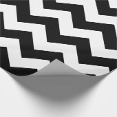 白黒シェブロンのギフトの包装紙 ラッピングペーパー (角)