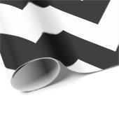 白黒シェブロンのギフトの包装紙 ラッピングペーパー (ロールコーナー)