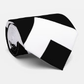 白黒シェブロンのジグザグパターン ネクタイ (ロール)