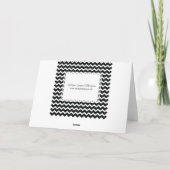 白黒シェブロンのジグザグ形のレトロの優雅 ノートカード (裏面)