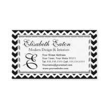 白黒シェブロンのジグザグ形のレトロの優雅