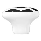 白黒シェブロンの引出しの引き セラミックノブ (側面)