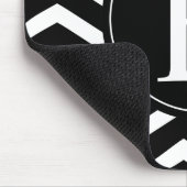 白黒シェブロンカスタム マウスパッド (コーナー)