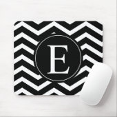 白黒シェブロンカスタム マウスパッド (マウス)