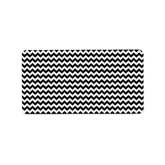 白黒シェブロンストライプ ラベル (正面)