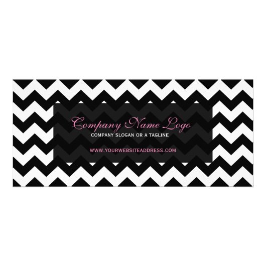 白黒シェブロンパターン2 ラックカード (正面)