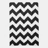 白黒シェブロンプリントキッチンタオル キッチンタオル (縦)