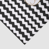 白黒シェブロンプリントモノグラムレターイニシャル 薄葉紙 (詳細)