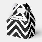 白黒シェブロン模様名前をカスタムする フェイバーボックス (裏面サイド)