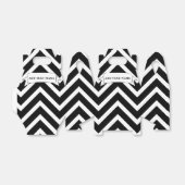 白黒シェブロン模様名前をカスタムする フェイバーボックス (折り畳みなし)