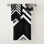 白黒シェブロン バスタオルセット (インサイチュ)
