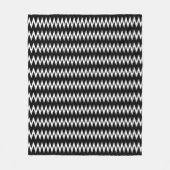 白黒シェブロン フリースブランケット (正面)