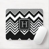 白黒シェブロン マウスパッド (マウス)