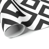 白黒シェブロン ラッピングペーパー (ロールコーナー)