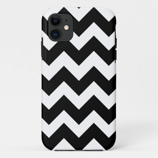 白黒シェブロンZigzapパターン Case-Mate iPhoneケース (裏面)