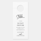 白黒シエレガントーShhh Don 結婚's ドアノブサイン (正面)