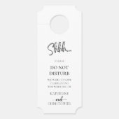 白黒シエレガントーShhh Don 結婚's ドアノブサイン (正面)