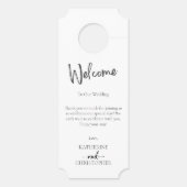 白黒シエレガントーShhh Don 結婚's ドアノブサイン (裏面)