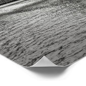 白黒シカゴシティビューフォトプリント ポスター (角)