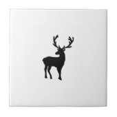 白黒シカ タイル (正面)