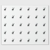 白黒シカ ラッピングペーパー (フラット)