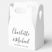 白黒シグネチャーエレガントスクリプ結婚ト フェイバーボックス (オープン)