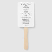 白黒シグネチャースクリプト結婚式 プログラム ハンドファン (裏面)