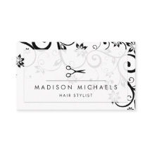 白黒シザー美容師サロン