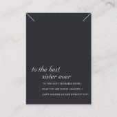 白黒シスターギフトネックレス表示カード プレイスカード (正面)