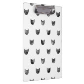 白黒シックでかわいい猫パターン クリップボード (右)
