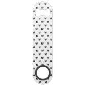 白黒シックでかわいい猫パターン スピード栓抜き (裏面)