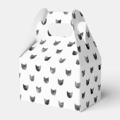 白黒シックで可愛い猫柄 フェイバーボックス (裏面サイド)