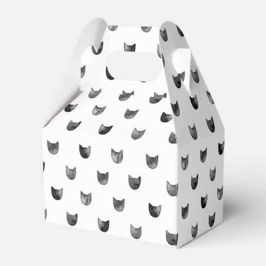 白黒シックで可愛い猫柄 フェイバーボックス (裏面サイド)