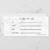 白黒シックなギフト券 (裏面)