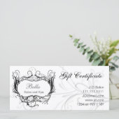 白黒シックなギフト券 (スタンド正面)