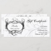 白黒シックなギフト券 (正面/裏面)