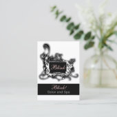 白黒シックなギフト券 割引カード (スタンド正面)