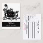 白黒シックなギフト券 割引カード (正面/裏面)