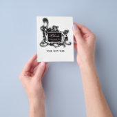 白黒シックなビジネスチラシ チラシ (手)