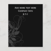 白黒シックなビジネスチラシ チラシ (裏面)