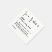 白黒シックなモダンおもしろいファクト結婚ズおもしろい スタンダードカクテルナプキン (角)