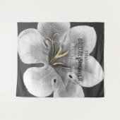 白黒シックの写真結婚ブース背景 タペストリー (正面(横))