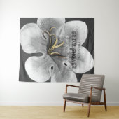 白黒シックの写真結婚ブース背景 タペストリー (インサイチュ(横))