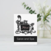 白黒シックビジネスサンキューカード ポストカード (スタンド正面)