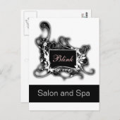 白黒シックビジネスサンキューカード ポストカード (正面/裏面)