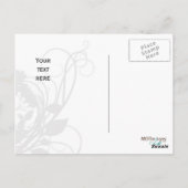 白黒シックビジネスサンキューカード ポストカード (裏面)