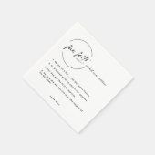 白黒シックモダンおもしろいファクト結婚ズ スタンダードカクテルナプキン (角)