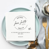 白黒シックモダンおもしろいファクト結婚ズ スタンダードカクテルナプキン